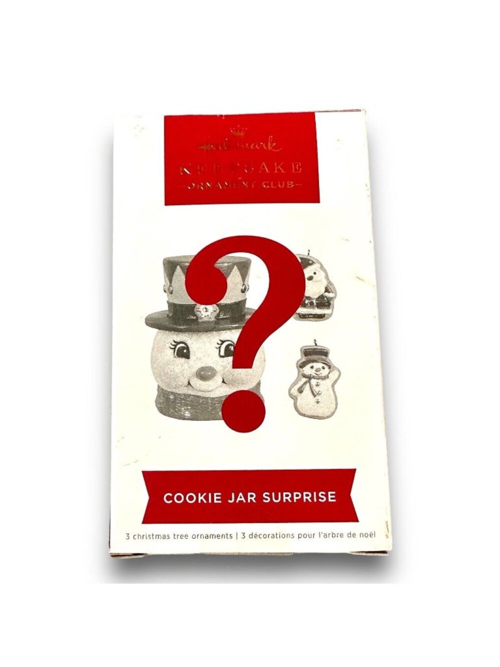 Hallmark Keepsake Cookie Jar Surprise Snowman Ornament With Santa & Snowman Figu
